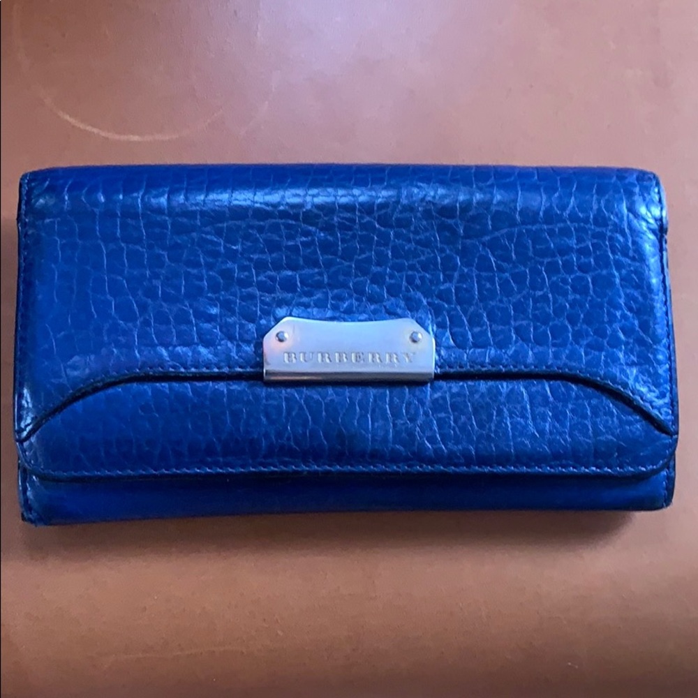 Blue leather Burberry Wallet